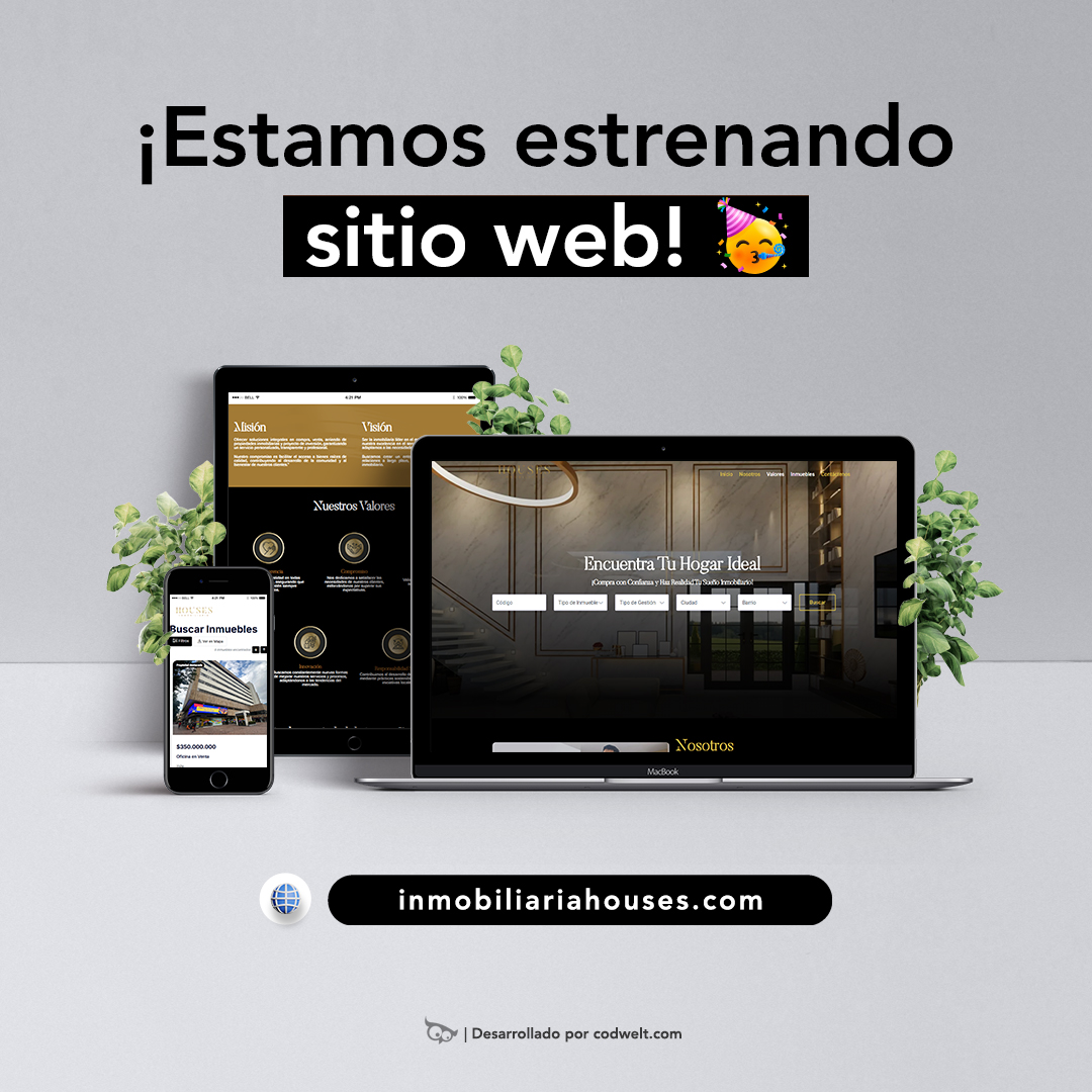 Páginas web inmobiliaria Landing page – inmobiliariahouses.com